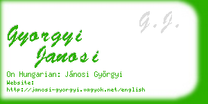 gyorgyi janosi business card
